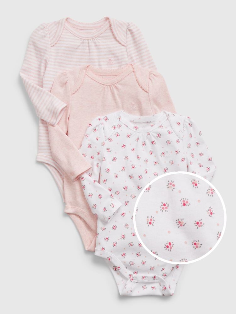 

Боди органическое first favorit, 3 шт. Gap, розовый