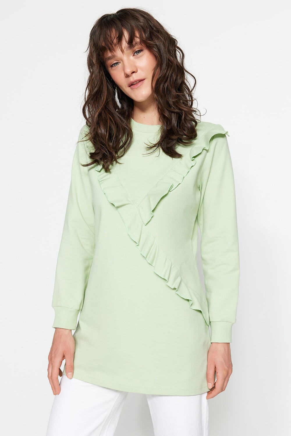 

Туника - Зеленый - Классический крой Trendyol Modest, зеленый