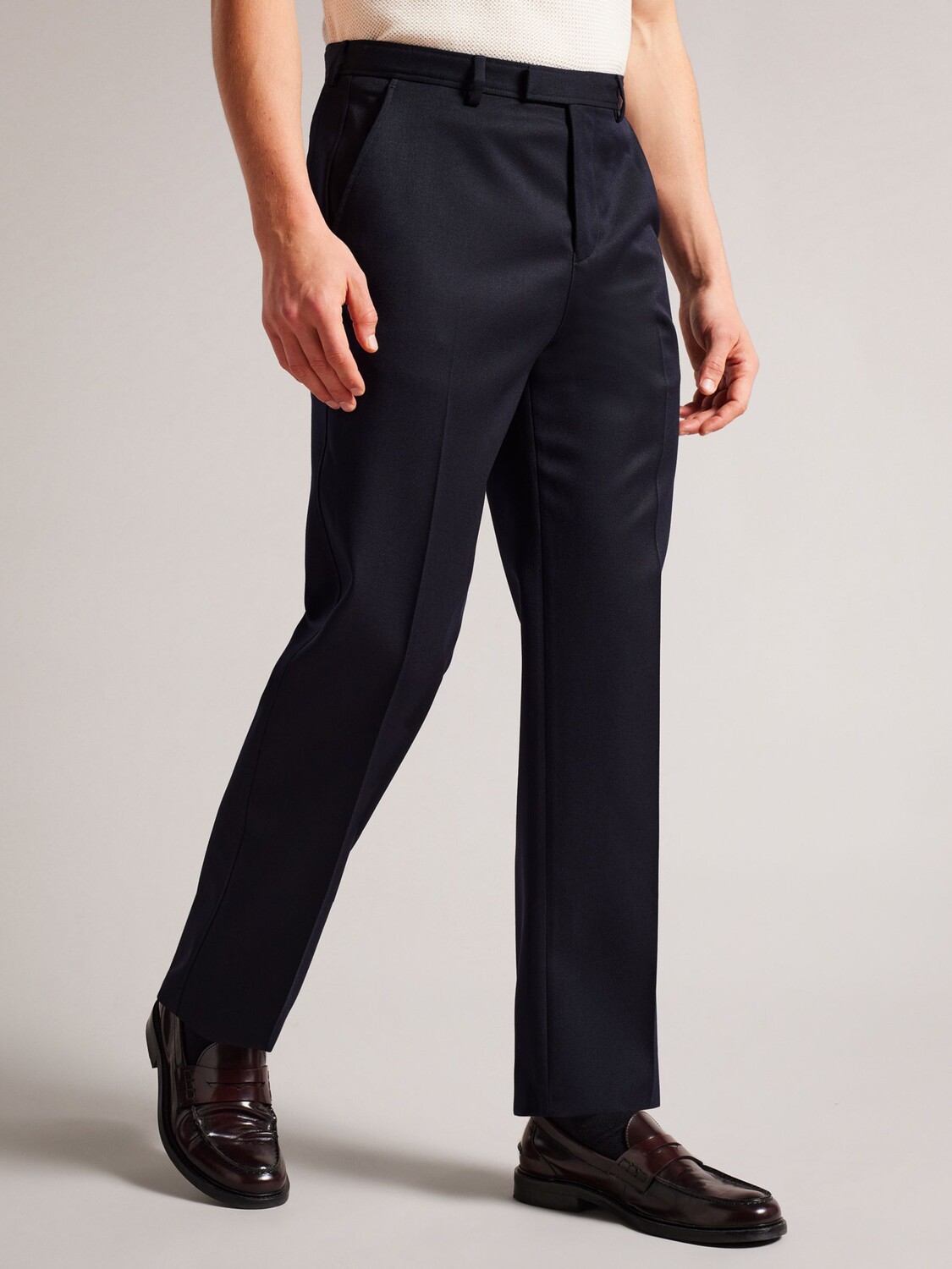 

Брюки строгого кроя Ted Baker Heddon, темно-синие, Синий