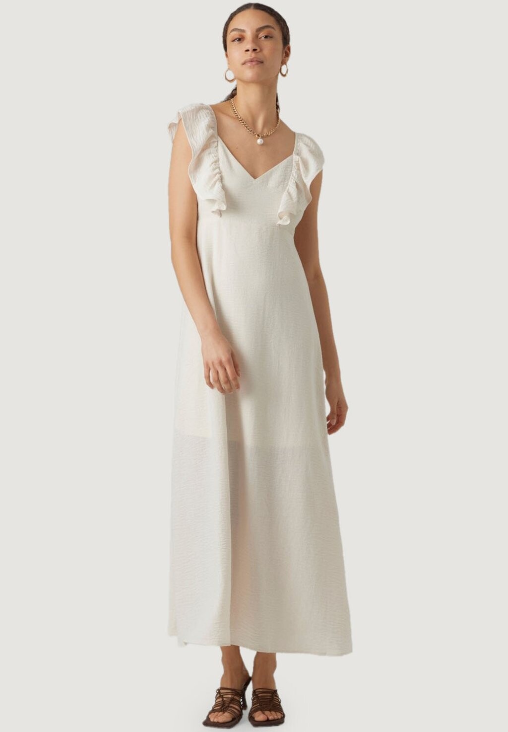 

Длинное платье Vero Moda, молочный
