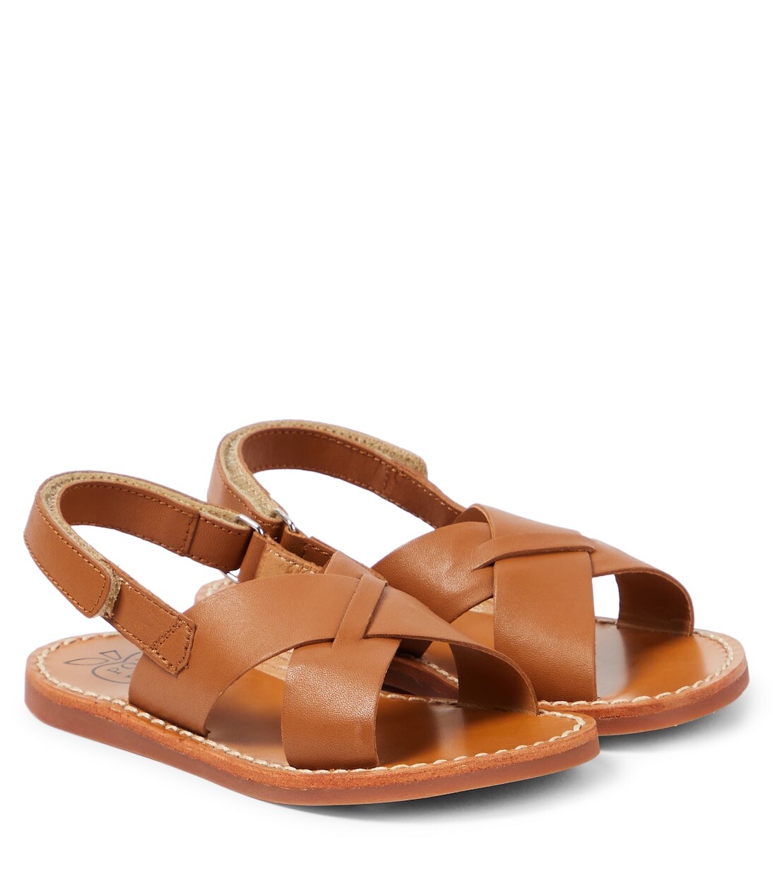 

Кожаные сандалии Plage-Stitch Cross Pom D'Api, коричневый