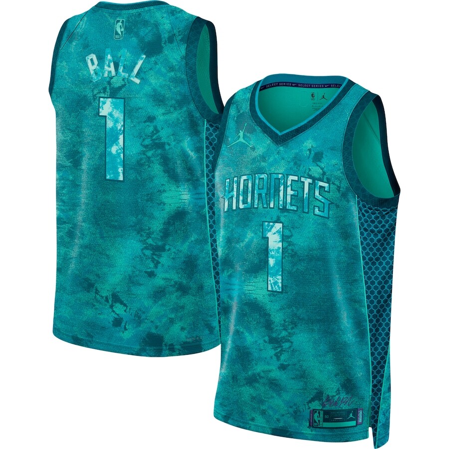 

Джерси Jordan Brand Charlotte Hornets, бирюзовый