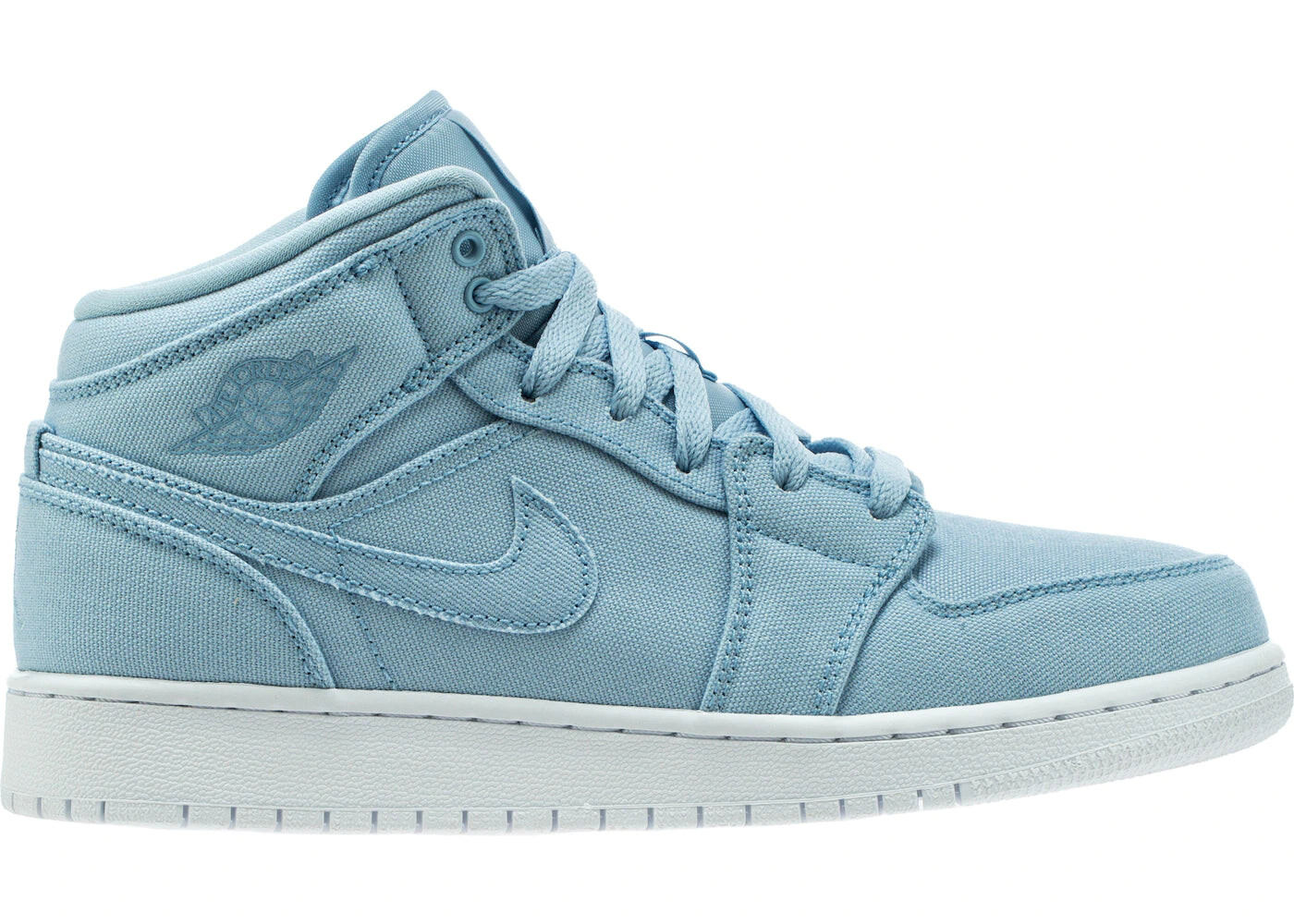 

Кроссовки подростковые Nike Air Jordan 1 Mid Canvas Ice Blue