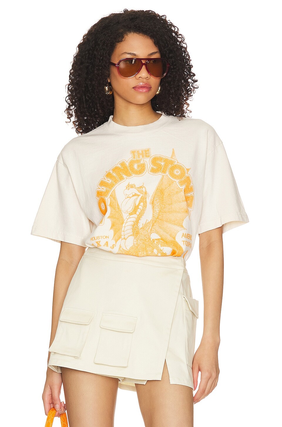 

Футболка SIXTHREESEVEN The Rolling Stones Tour, цвет Washed White