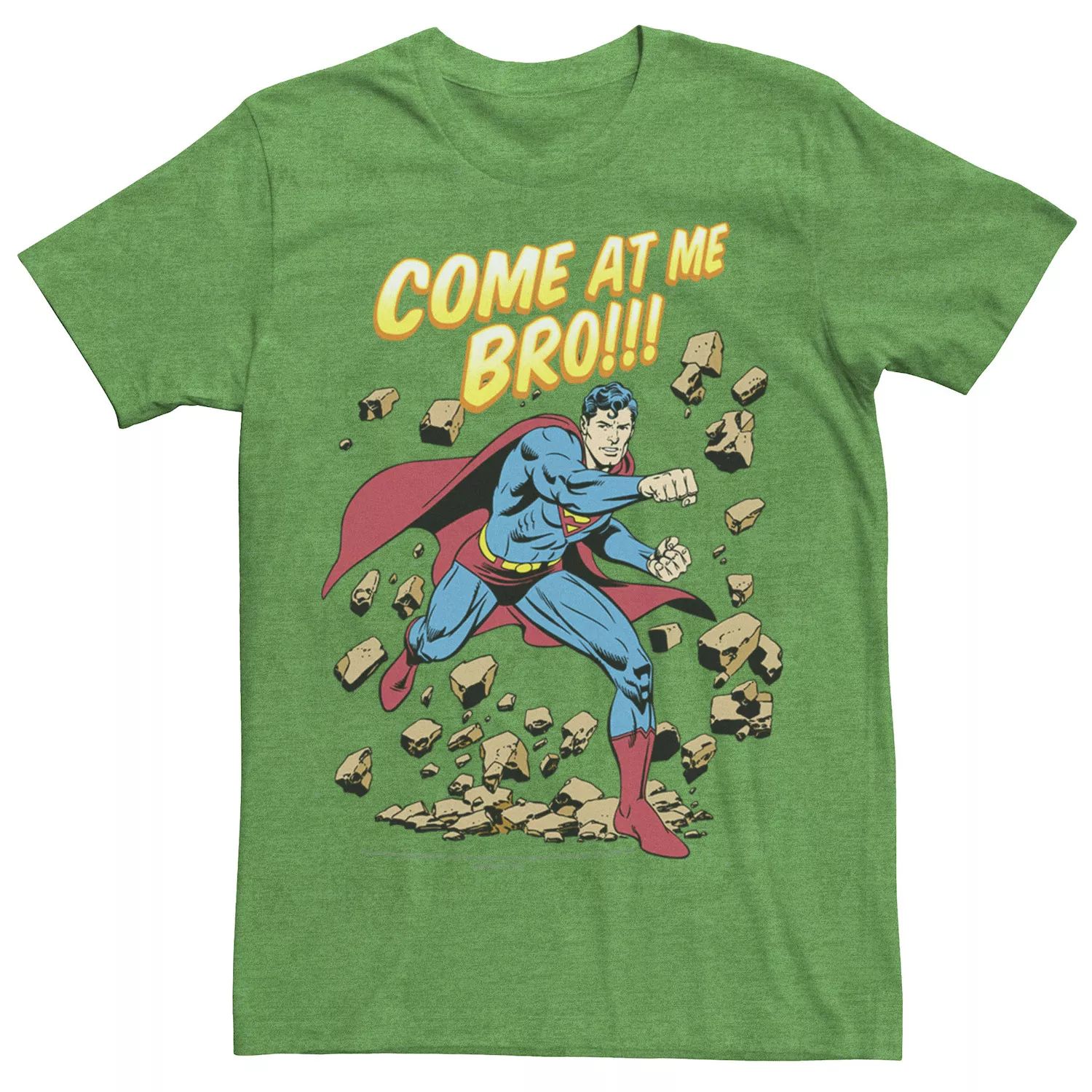 Мужская футболка с текстовым плакатом DC Comics Superman Come At Me Bro Licensed Character