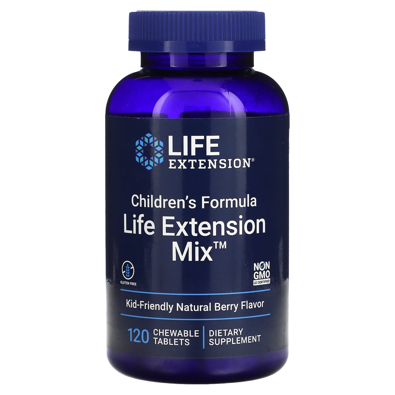

Life Extension Mix, детская добавка, с натуральным ягодным вкусом, 120 жевательных таблеток, Life Extension
