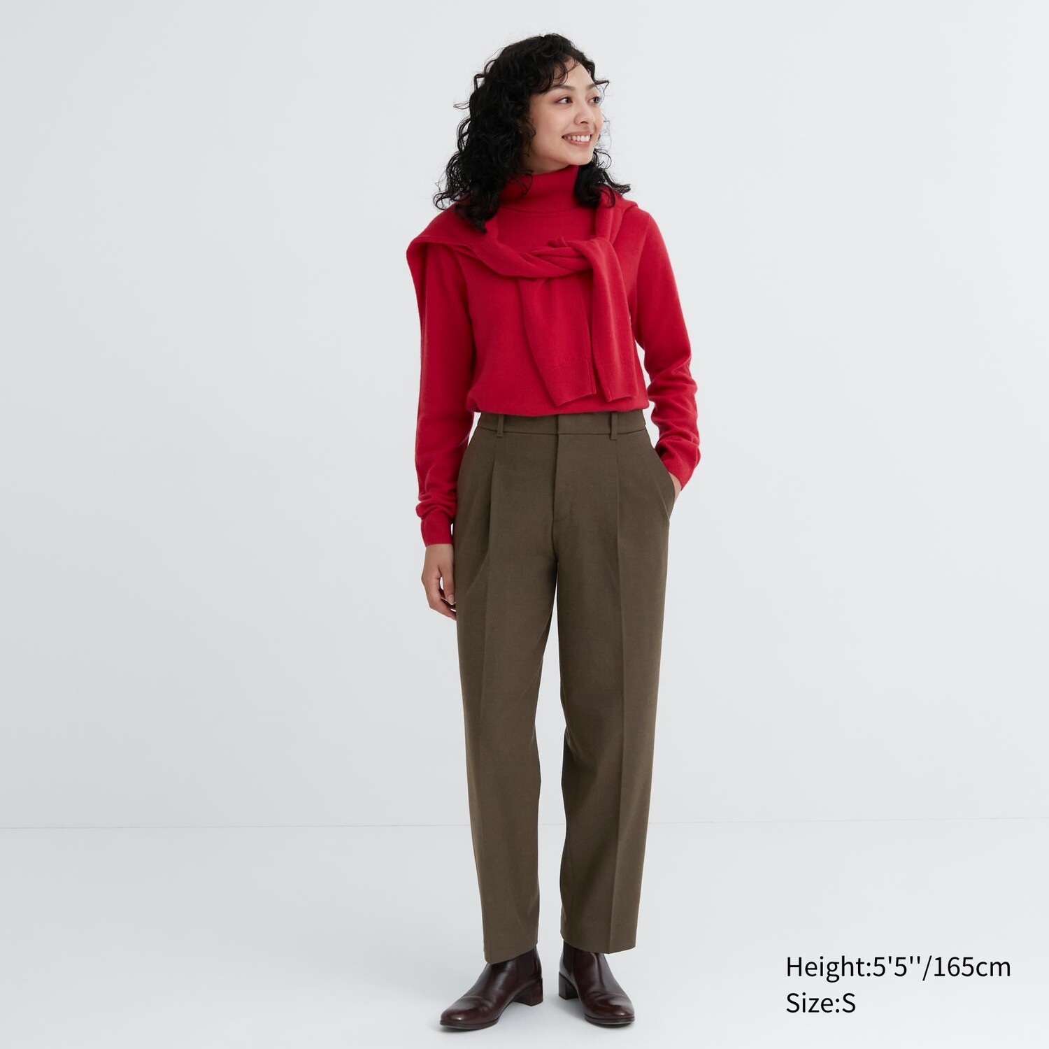 

HEATTECH Плиссированные брюки Uniqlo, оливковый, Зеленый
