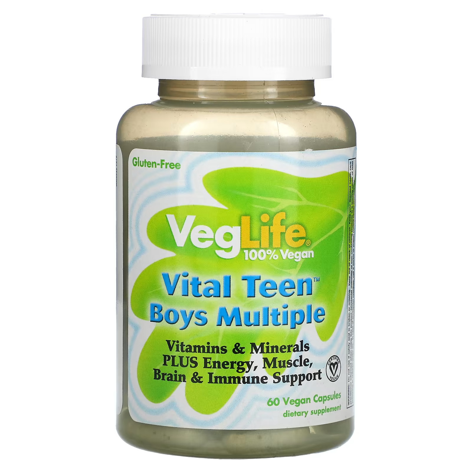 VegLife Vital Teen Boys, 60 веганских капсул, несколько штук veglife vital teen витаминный комплекс для мальчиков 60 растительных капсул
