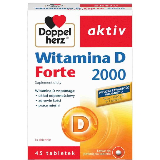 

Doppelherz, Витамин Д Форте 2000, 45 шт.