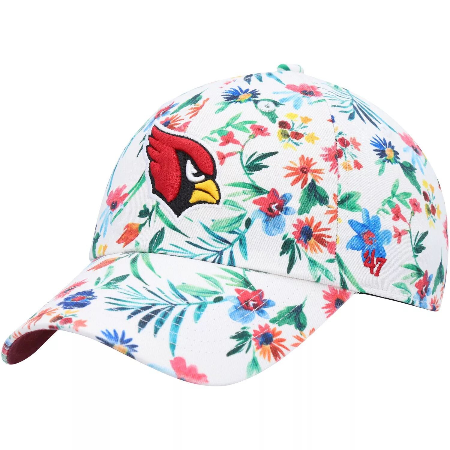 

Женская регулируемая кепка белого цвета Arizona Cardinals Highgrove Clean Up '47