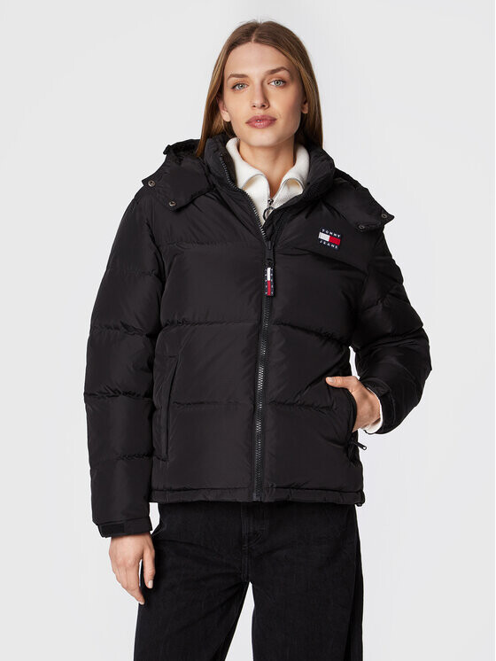 

Пуховик стандартного кроя Tommy Jeans, черный