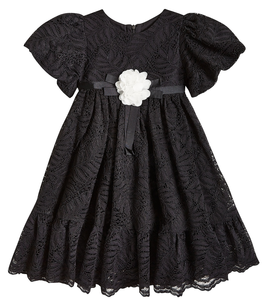 Платье из кружева с оборками Patachou, черный
