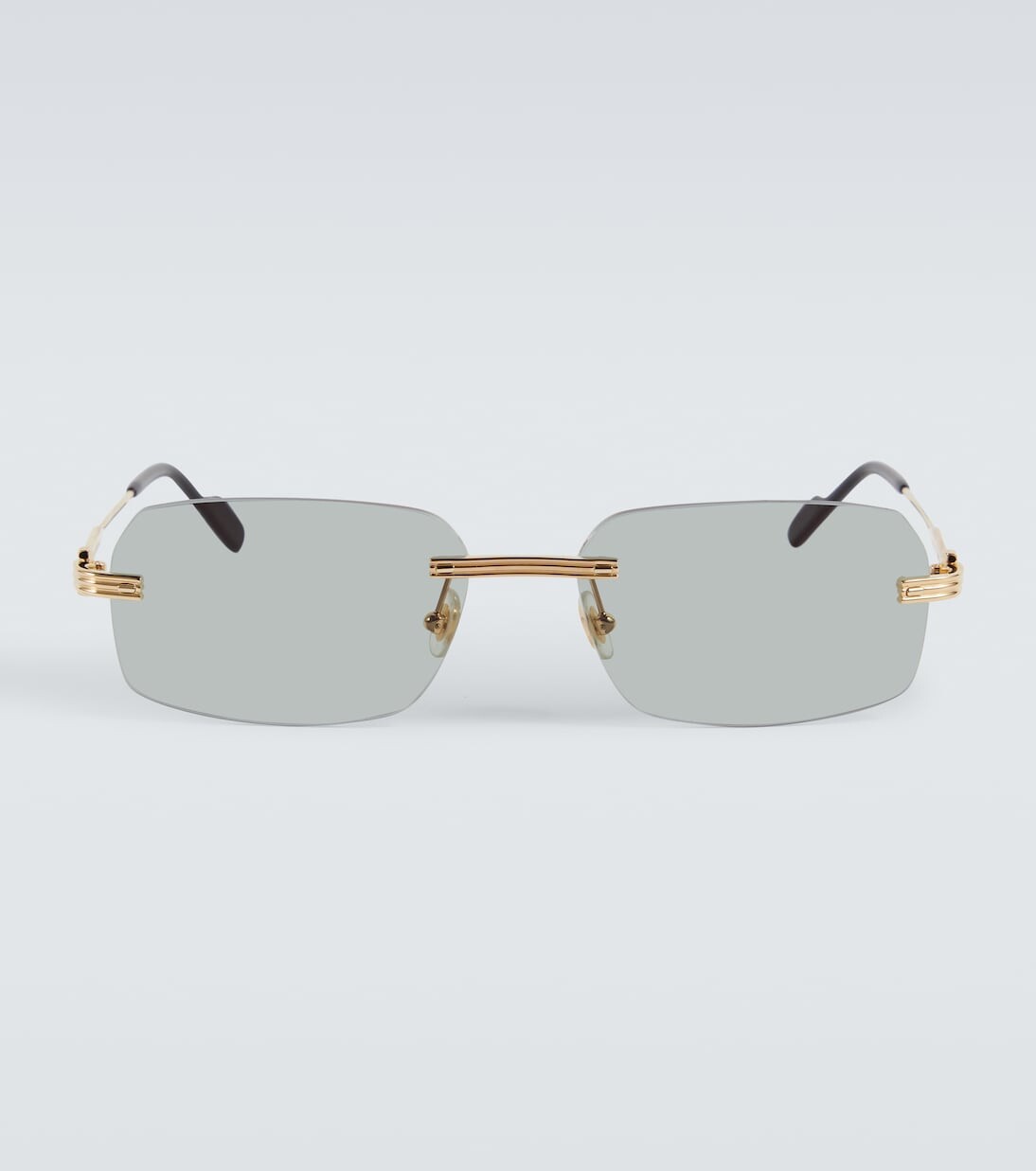 

Прямоугольные солнцезащитные очки Cartier Eyewear Collection, серый