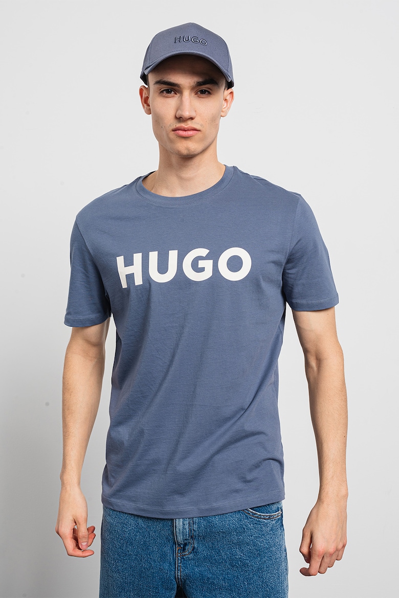 Футболка Dulivio с логотипом Hugo, синий бежевая свободная футболка унисекс hugo dulivio hugo red