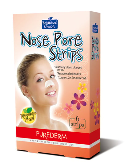 Полоски для носа очищающие поры, 6 шт. Purederm