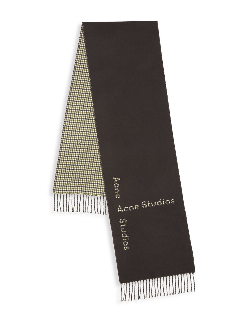 

Шерстяной шарф Vasto с бахромой Acne Studios, серый