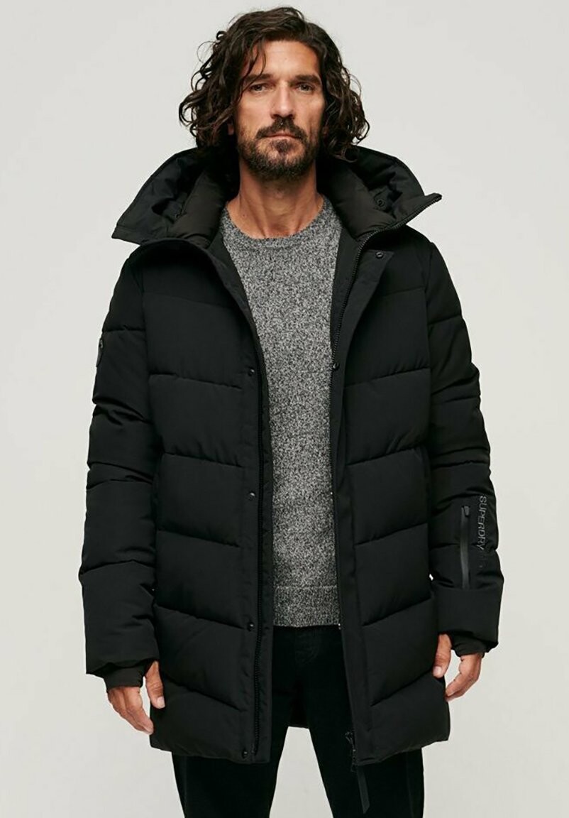 

Зимнее пальто CITY CHEVRON PADDED Superdry, черный