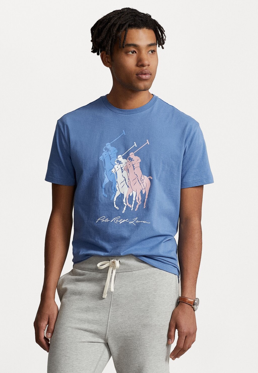 

Футболка с принтом SHORT SLEEVE Polo Ralph Lauren, французский синий