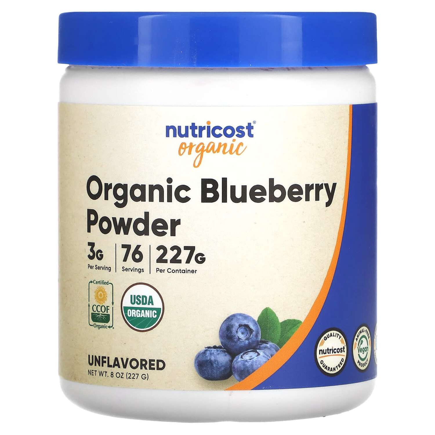 

Органический порошок из голубики, без добавок, 227 г (8 унций), Nutricost