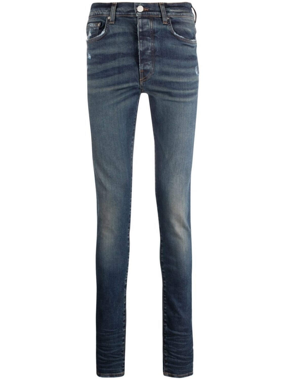 

Джинсы скинни с эффектом потертости AMIRI, синий
