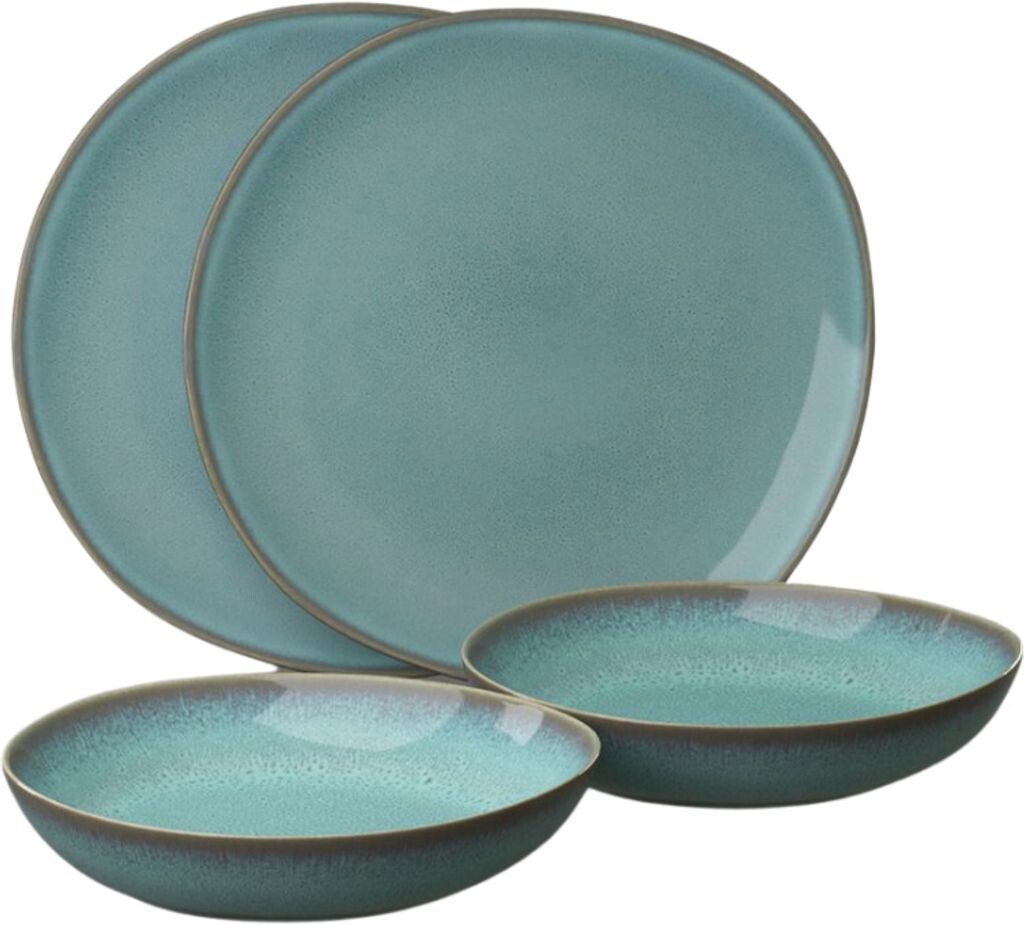 

Набор посуды Villeroy & Boch Lave Glace, 4 предмета, бирюзовый