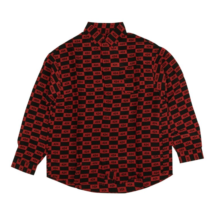 цена Рубашка 424 Logo Button Down 'Red/Black', разноцветный