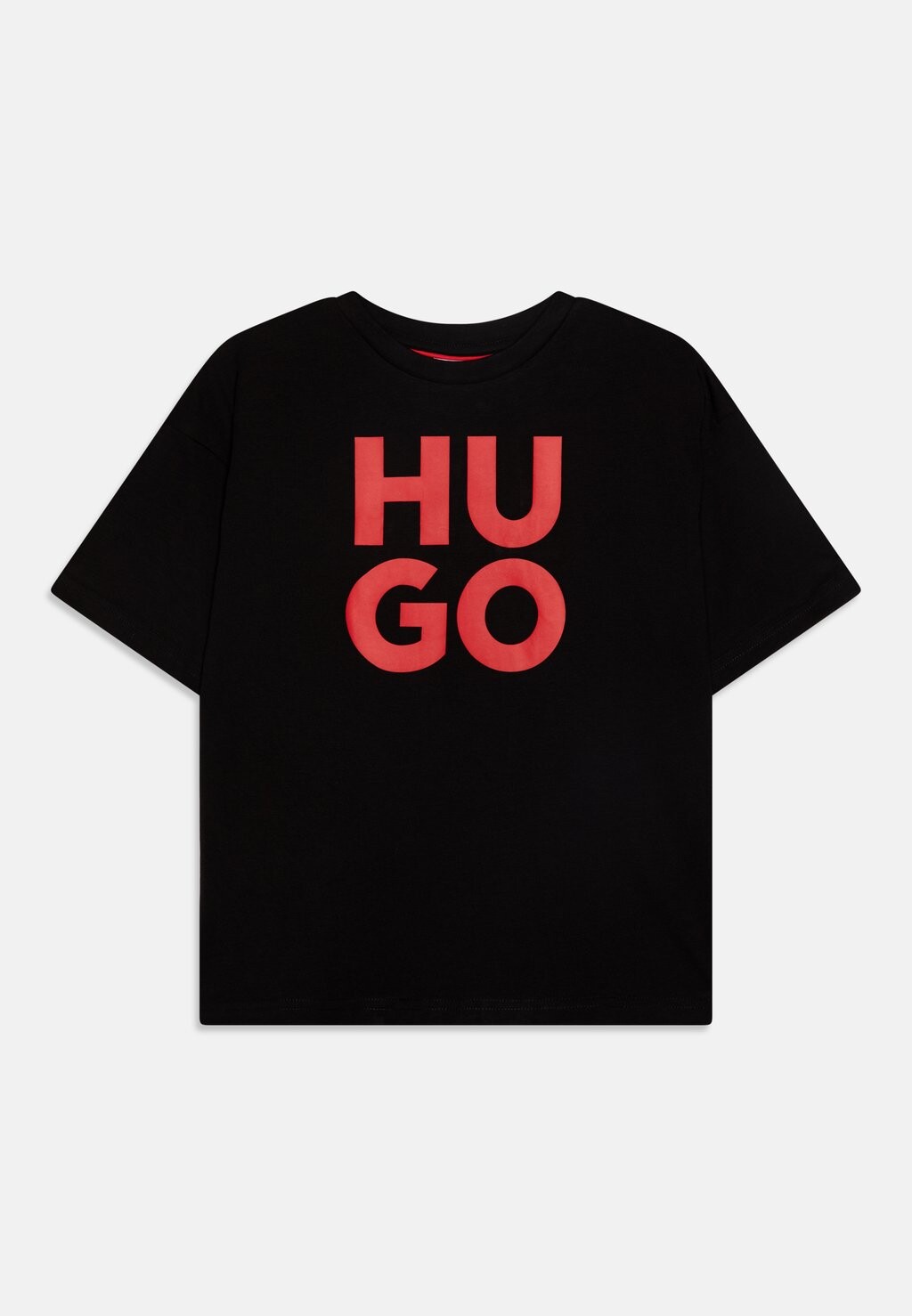 

Футболка с принтом SHORT SLEEVES TEE HUGO Kids, цвет black