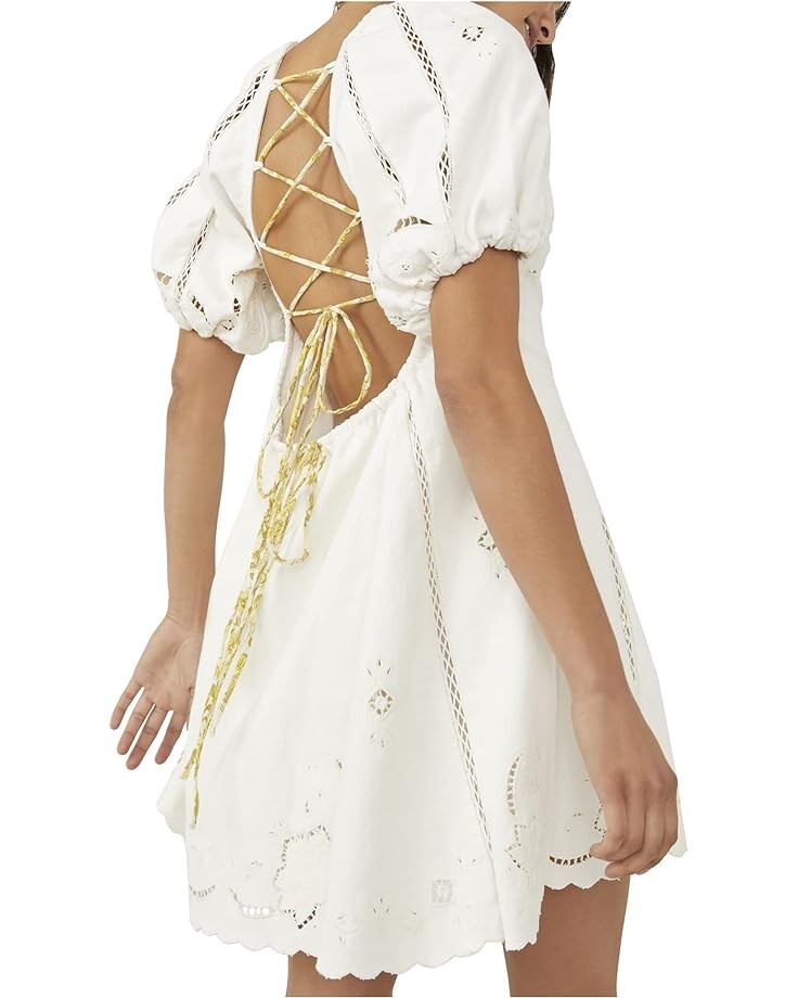 

Платье Free People Wanna Dance Mini Dress, слоновая кость