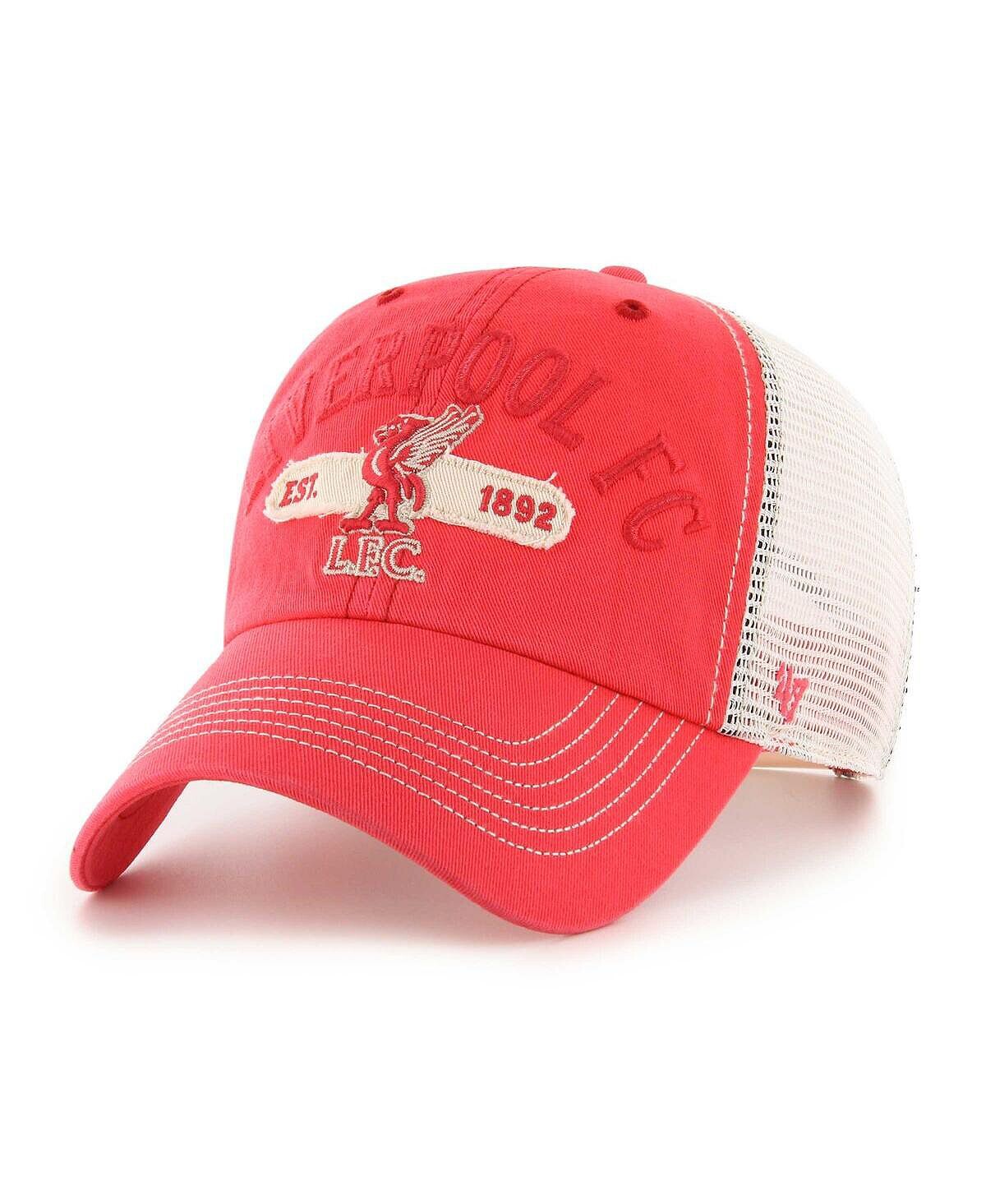 

Мужская красная, кремовая кепка Liverpool Riverbank Clean Up Snapback '47 Brand
