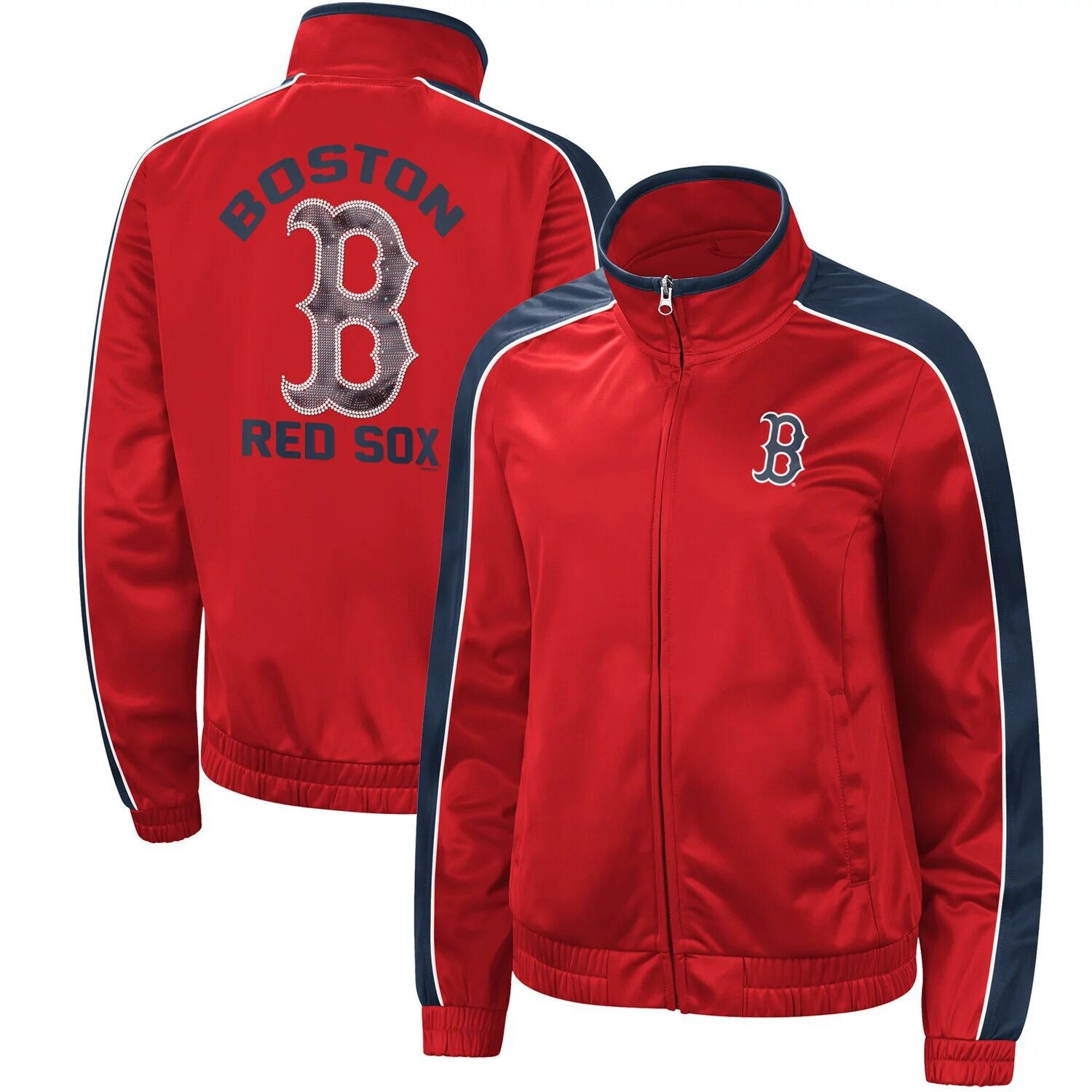 

Женская спортивная куртка с молнией во всю длину G-III 4Her от Carl Banks Red Boston Red Sox Gamer G-III