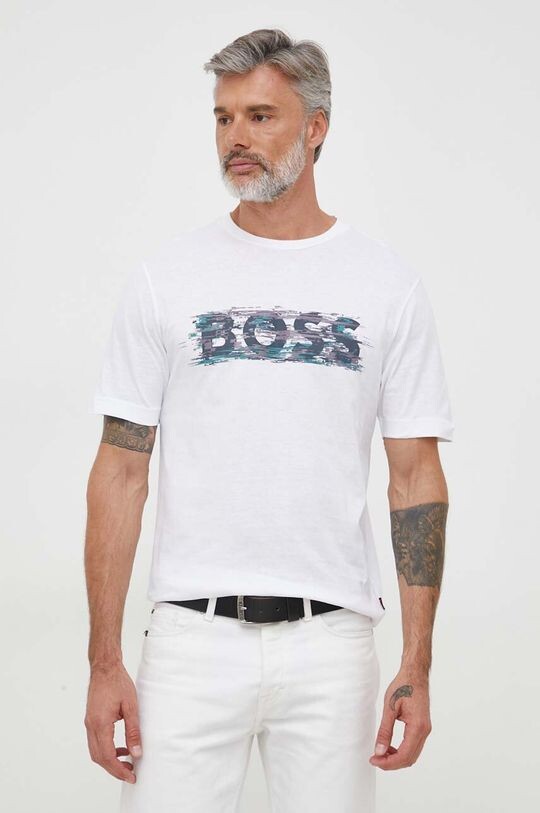 

Хлопковая футболка BOSS ORANGE Boss, белый