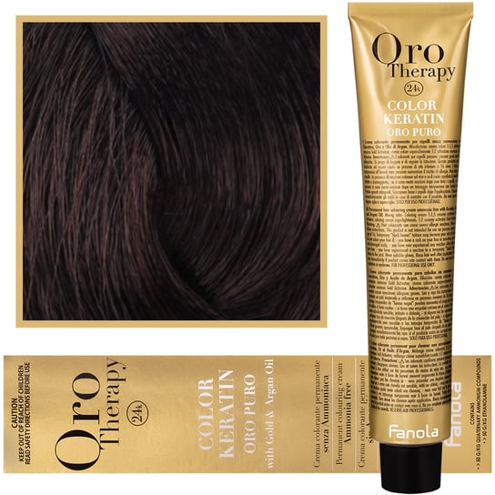 

Краска для волос, 100 мл Fanola, Oro Therapy, Color Keratin Oro Puro, 4.14