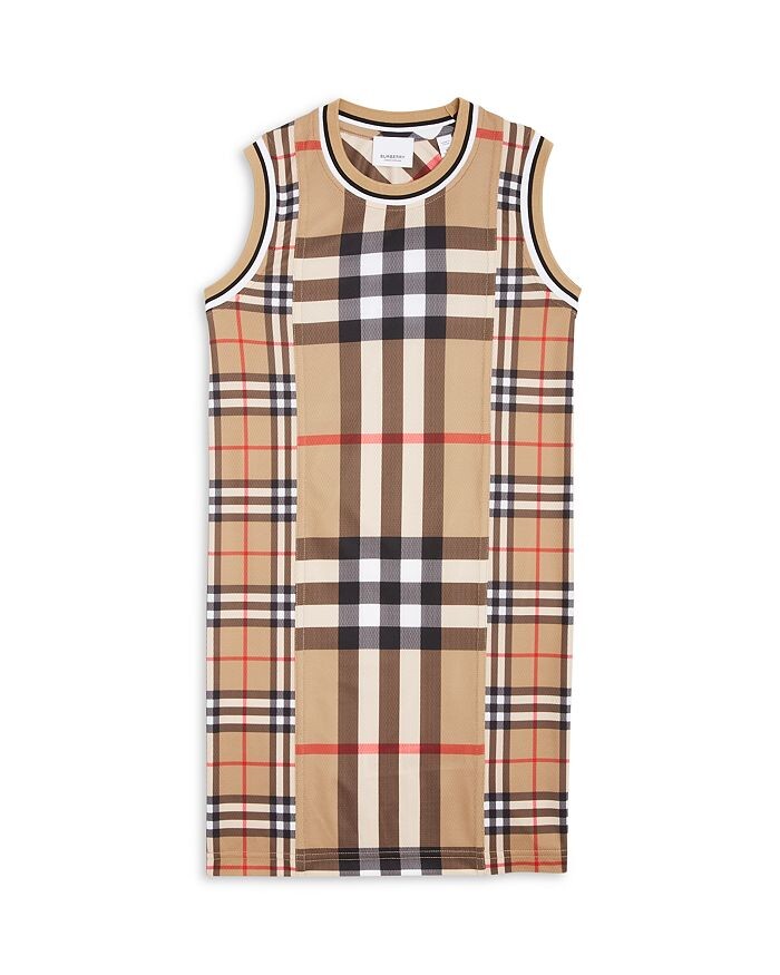 

Сетчатое платье в контрастную клетку для девочек - Big Kid Burberry
