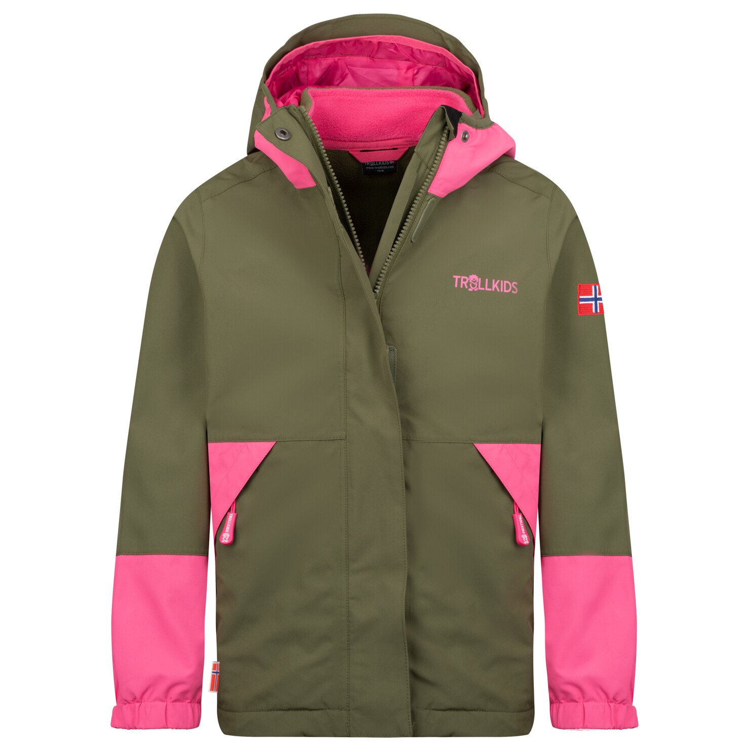 

Двойная куртка Trollkids Kid's Kjerak 3in1, цвет Dusky Olive/Light Magenta