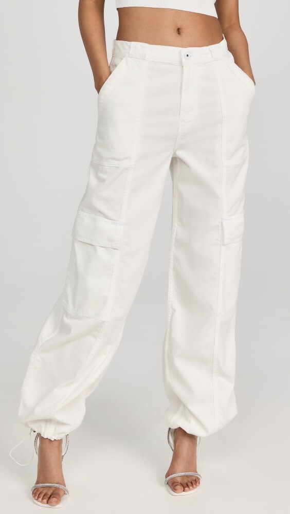 

Брюки Jonathan Simkhai STANDARD Calista Denim Shirting Utility, белый