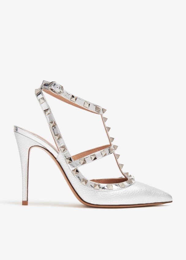

Туфли Valentino Garavani Rockstud, серебряный, Серый
