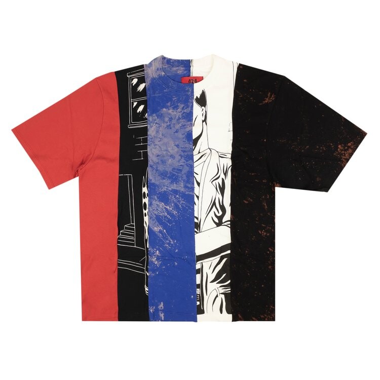 

Футболка 424 Reworked Short-Sleeve 'Multicolor/Red', разноцветный
