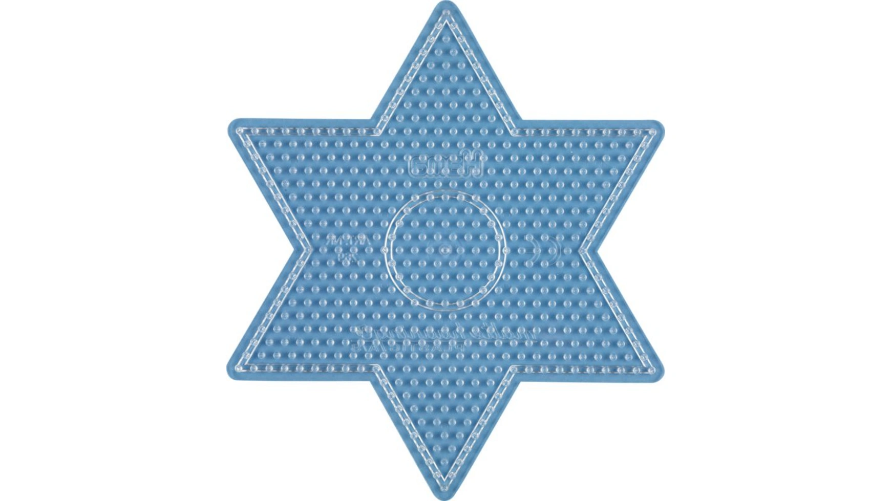 Гладильные бусы миди5+ игольная пластина большая звезда, прозрачная Hama Perlen hama