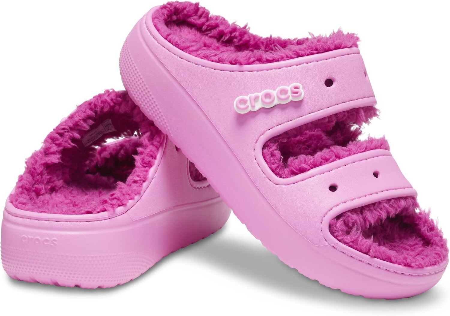 

Сандалии на плоской подошве Classic Cozzzy Sandal Crocs, цвет Taffy Pink