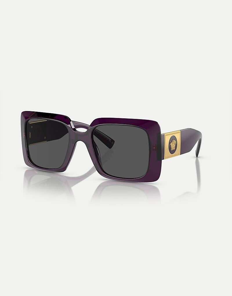 

Versace - ve4405 - Прозрачные фиолетовые солнцезащитные очки прямоугольной формы с серыми линзами