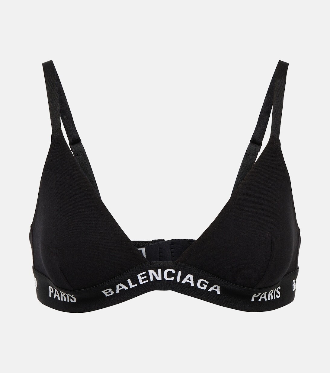

Жаккардовый бюстгальтер с логотипом Paris BALENCIAGA, черный