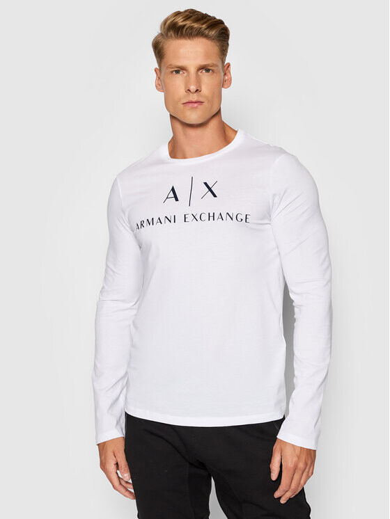 

Облегающий крой с длинными рукавами Armani Exchange, белый