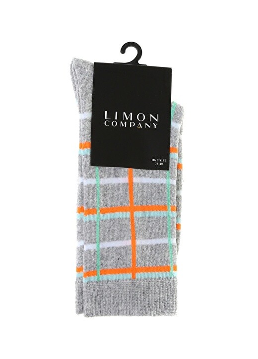 

Серые меланжевые женские носки с головками Limon