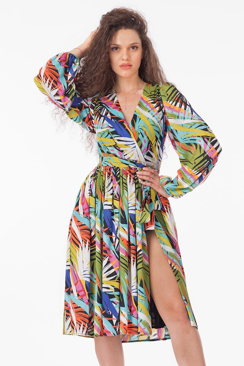 

Вырезное платье с разрезом по бокам Camissi, мультиколор