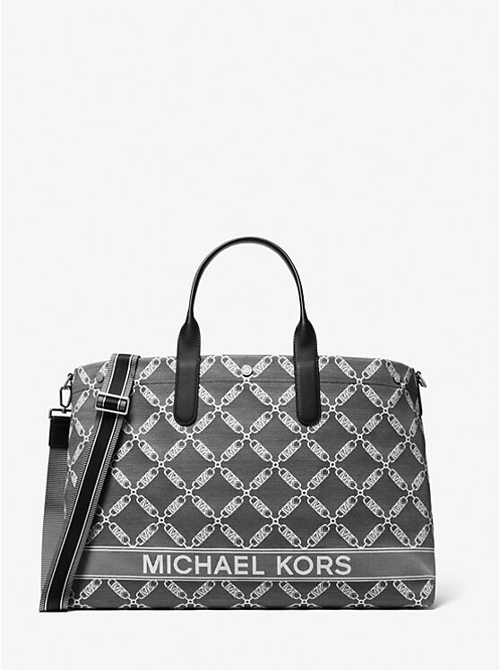 

Крупная жаккардовая большая сумка с логотипом Hudson Empire Michael Kors Mens, черный