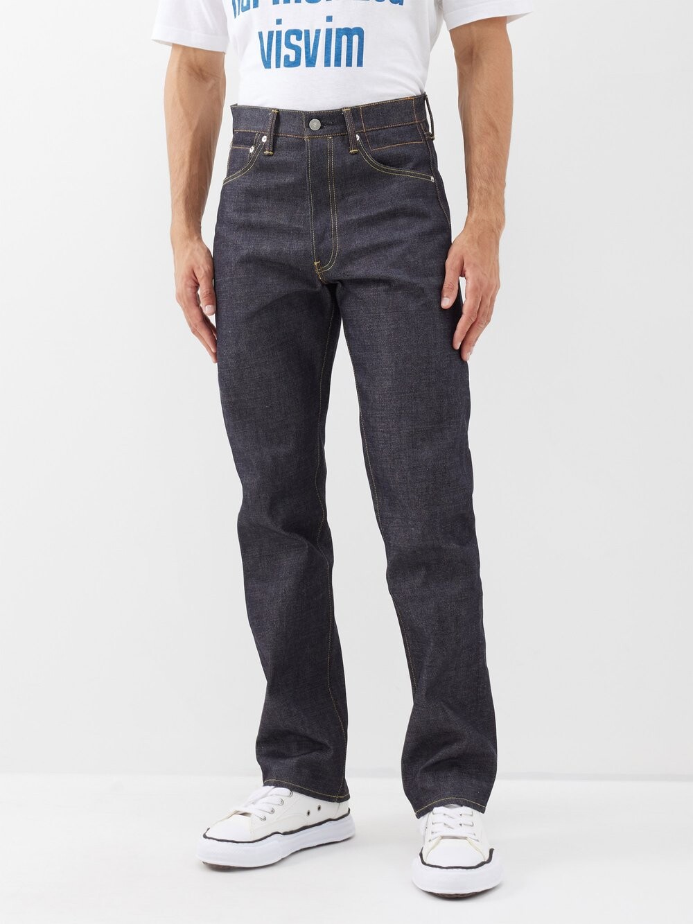 

Зауженные джинсы social sculpture 01 Visvim, индиго