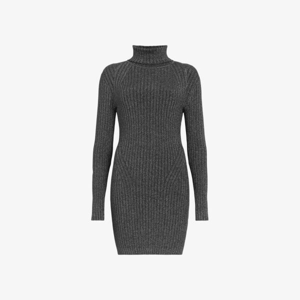 

Трикотажное платье мини Juliette в рубчик Allsaints, черный