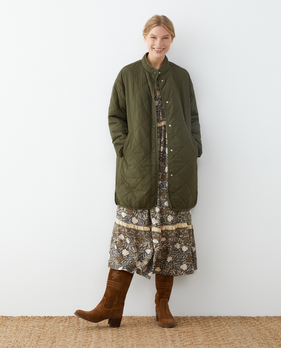 

Женское длинное стеганое пальто Southern Cotton, каки