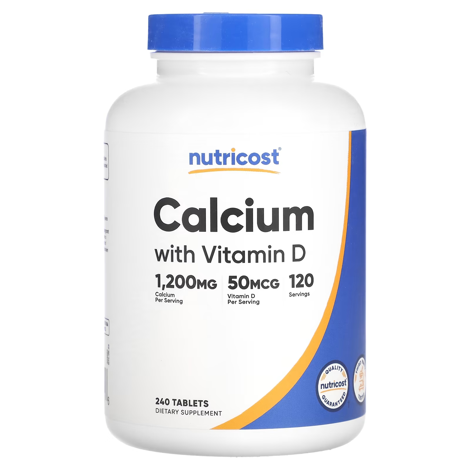 Кальций Nutricost с витамином D, 240 таблеток кальций 600 с витамином d 60 таблеток