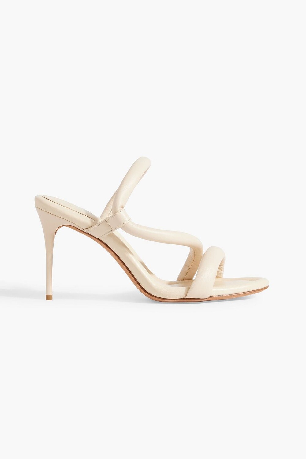 

Мюли Aysha 85 из кожи с металлизированной подкладкой ALEXANDRE BIRMAN, экру